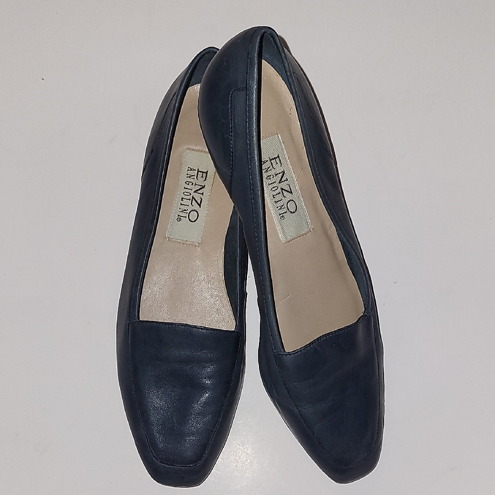 Enzo Angiolini Women's Black Leather Shoes 7.5 N